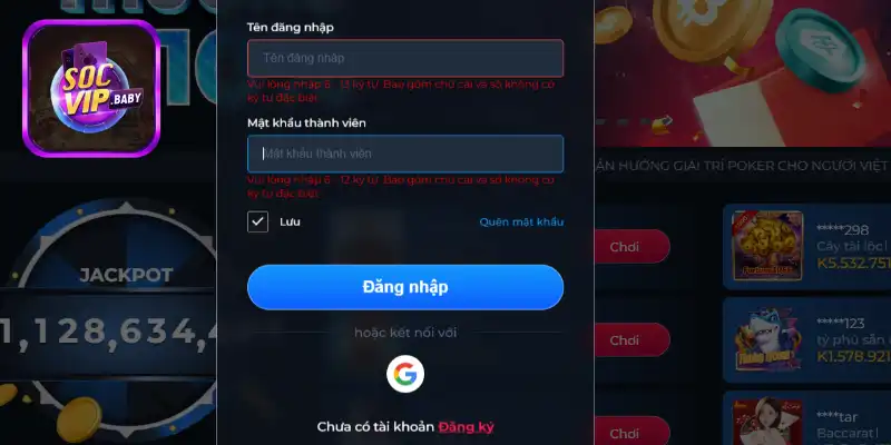 Hướng dẫn đăng nhập hệ thống SOCVIP nhanh chóng